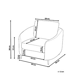 Avis Beliani Fauteuil TROSA Tissu Gris clair