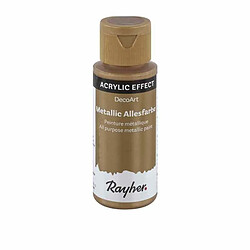 Rayher Peinture acrylique tous usages métallique 59 ml - Doré