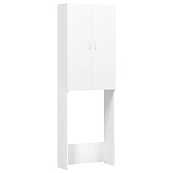 Maison Chic Meuble rangement de salle de bain | Meuble pour machine à laver | Armoire murale de bain Blanc 64x25,5x190 cm -GKD78604