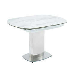 Avis Vente-Unique Ensemble table TALICIA + 4 Chaises PEGA - Blanc et bleu