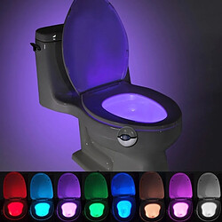 Wewoo LED détecteur de mouvement gris activé capteur de de la maison toilette salle de bain siège lumière de nuit, multi-mode 7 couleurs de