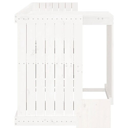 Acheter vidaXL Set de balcon 2 places blanc bois de pin massif