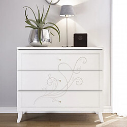 Dansmamaison Commode 3 tiroirs Blanc - LADY