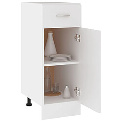 Avis vidaXL Armoire de plancher à tiroir Blanc 30x46x81,5cm Bois ingénierie