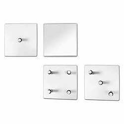 Paris Prix Lot de 4 Patères en Métal Laqué 15cm Blanc