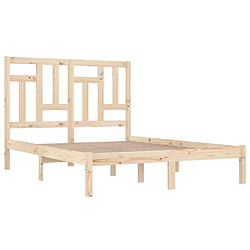 Acheter Maison Chic Lit adulte - Lit simple Cadre de lit,Structure du lit Contemporain bois massif 120x190 cm petit double -MN30235