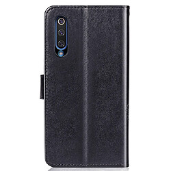 Avis Wewoo Housse Coque Étui en cuir à Motif fleurs repiquées Lucky Clover pour Xiaomi Mi 9avec support et logements cartesportefeuille et dragonne Noir