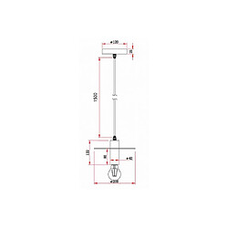 Vente-Unique Suspension en métal - D. 20 x H. 165 cm - Doré - BURNABY pas cher