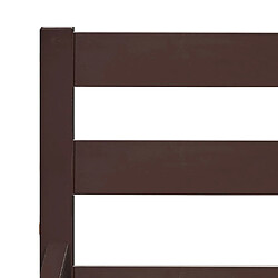 Acheter vidaXL Cadre de lit sans matelas marron foncé pin massif 140x200 cm