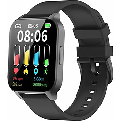 Vendos85 Montre Connectée Homme Smartwatch Sport Tactile Podometre Cardiofrequencemetre noir