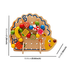 Avis Wewoo Jouet en bois pour Les Enfants Apprentissage Tôt L'éducation Jouets En Hérisson Fruit Perles Enfant Main Oeil Coordination Développement Des Compétences Éducatifs