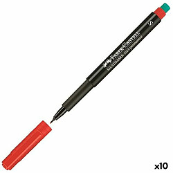 Faber-Castell Marqueur permanent 1523 M - Rouge (10 Unités)