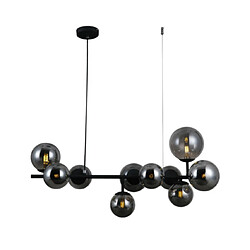 Luminaire Center Suspension Frontera Verre,Acier Satiné noir