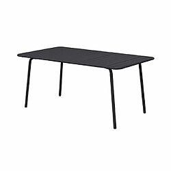 Mes Table de jardin 160x90x73cm en métal gris - BACA