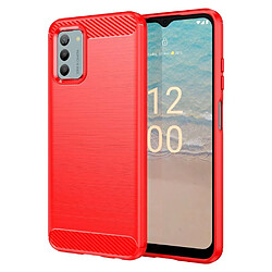 Htdmobiles Coque pour Nokia G42 5G - housse etui silicone gel carbone + verre trempe - ROUGE