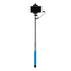 WE Bras Perche Selfie Selfie Stick Bâton Réglable Télescopique 1m avec Support Téléphone pour Smartphones Contrôle Prise Jack - Bleu