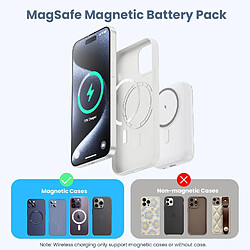 SANAG Batterie Externe Magnétique Sans Fil, 10800Mah Usb C Power Bank Pour Magsafe, Qc4.0+Pd 22,5W Charge Rapide Chargeur Externe Portable Avec Écran Lcd Pour Apple Watch/Iphone 16/15/14/13/12 Séries-Blanc pas cher