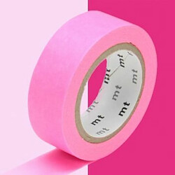 Masking tape unicolore - Rose fluo - 1,5 cm x 7 m