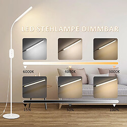 Avis NETTLIFE Lampadaire LED 9 W dimmable Blanc Lampe de lecture sur pied 178cm avec minuterie et fonction mémoire pour salon