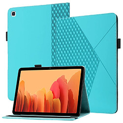 Etui en PU skin touch à motif losange, auto-absorbé, porte-cartes bleu pour votre Samsung Galaxy Tab A7 10.4 (2020)