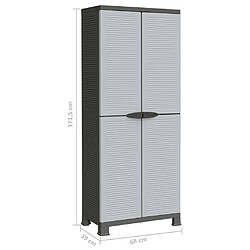 vidaXL Armoire en plastique 68x39x171,5 cm pas cher