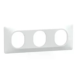 Avis plaque de finition - 3 postes - horizontale - 71 mm - blanc - schneider electric s320706