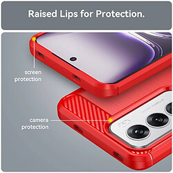 Avis Htdmobiles Coque pour Oppo Reno 12 5G - housse etui silicone gel carbone + film ecran - ROUGE