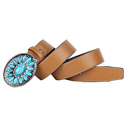 Acheter ceinture en cuir western vintage bohème cow-boy cowgirl accessoires pour hommes marron