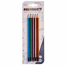 Pincello Ensemble de Crayons Rayures Multicouleur Bois (12 Unités)