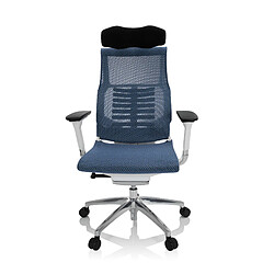 Chaise de bureau / Fauteuil de bureau DYNAFIT WHITE tissu maille bleu clair hjh OFFICE 