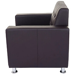 Avis Mendler Fauteuil Kunda, fauteuil de salon / club, pieds métalliques ~ similicuir, café