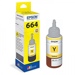 Cartouche d'Encre - Imprimante Bouteille d'encre Epson Ecotank T6644 - 70ml Jaune (C13T664440)