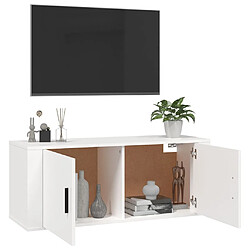 Acheter vidaXL Meuble TV mural Blanc 100x34,5x40 cm