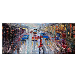 EPIKASA Impression sur Toile Sous la Pluie 5, Multicouleur, Polyester, 100x3x70 cm