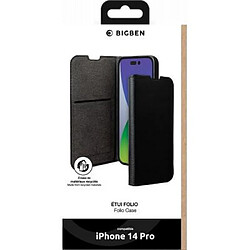 Folio Wallet iPhone 14 Pro Noir - 65% Plastique recyclé Certifié GRS Bigben