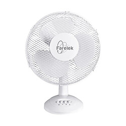 Farelek MIAMI 30 - Ventilateur a poser Ø30cm 40W blanc oscillant