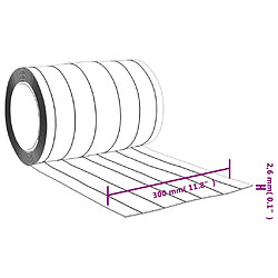 vidaXL Rideau de porte transparent 300 mmx2,6 mm 25 m PVC pas cher