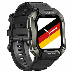 Kospet Tank M1 Outdoor Smart Watch 380Mah Batterie 5Atm Étanche Bluetooth Sports Smartwatch Noir