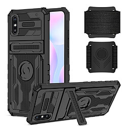 Coque en TPU antichoc avec béquille noir pour votre Xiaomi Redmi 9A