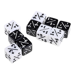 Avis Jeu de dés acrylique 16mm dés à six faces pour jeu de table noir + blanc