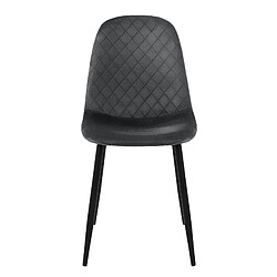 ML-Design Lot de 8 chaises de salle à manger anthracite velours avec dossier pieds en noir