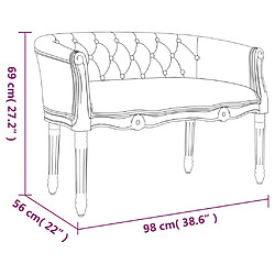 vidaXL Banc 98x56x69 cm lin pas cher