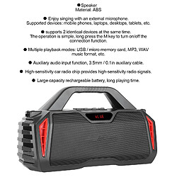 Avis ComfortXL Enceinte bluetooth portable haute puissance avec microphone pour une utilisation en extérieur - rouge