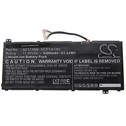 vhbw batterie remplace Acer 3ICP7/61/80, AC17A8M pour laptop (5300mAh, 11.55V, Li-Ion, noir)