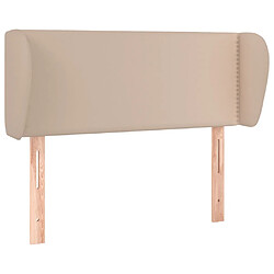 Maison Chic Tête de lit moderne avec oreilles pour chambre - Décoration de lit Cappuccino 83x23x78/88 cm Similicuir -MN95714