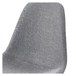 Acheter Moloo VEGAS - Chaise de bar tissu gris pieds métal noir (x2)