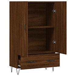 Acheter vidaXL Buffet haut chêne marron 69,5x31x115 cm bois d'ingénierie