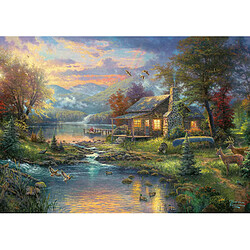 Schmidt Spiele- Thomas Kinkade, Nature Paradise, Puzzle de 500 pièces dans Une boîte nostalgique, 59691, Coloré