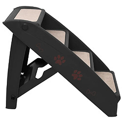 Avis vidaXL Escaliers pliables pour chiens Noir 62x40x49,5 cm