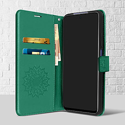 Avis Avizar Étui Xiaomi Mi 10T Lite Portefeuille Support Vidéo Motif Mandala Fleur Vert